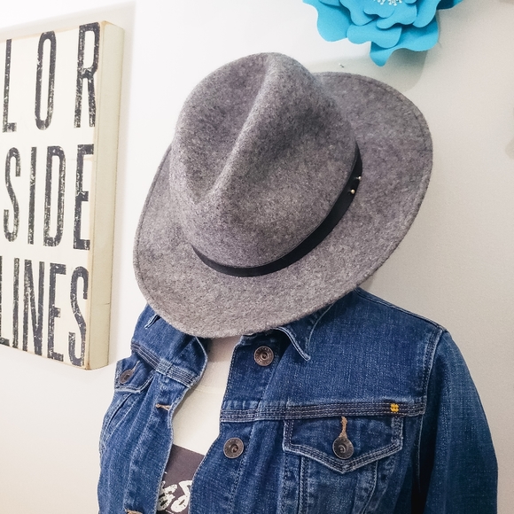 Lucky Brand Accessories - LUCKY BRAND 100% WOOL GREY GRAY HAT WESTERN BOHO
